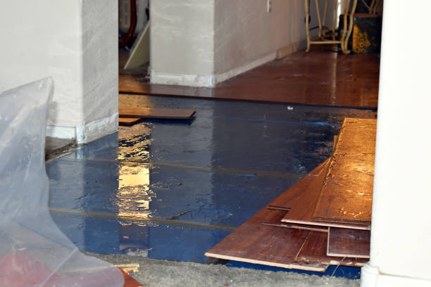 Professional Flood Damage Restoration technician working in Brookfield, WI